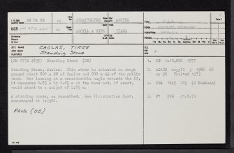 Tiree, Caolas, NM04NE 14, Ordnance Survey index card, page number 1, Recto