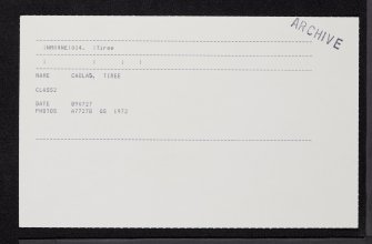 Tiree, Caolas, NM04NE 14, Ordnance Survey index card, Recto