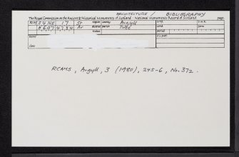 Tiree, 11 Ruaig, Croft House, NM04NE 17, Ordnance Survey index card, Recto