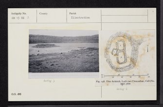 Coll, Dun Anlaimh, Loch Nan Cinneachan, NM15NE 3, Ordnance Survey index card, Recto