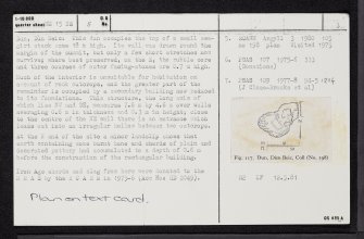 Coll, Dun Beic, NM15NE 5, Ordnance Survey index card, page number 3, Recto