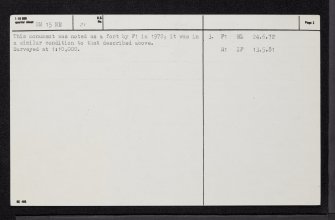 Coll, Totamore, NM15NE 21, Ordnance Survey index card, page number 2, Verso