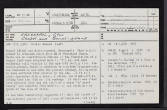 Coll, Crossapol, NM15SW 9, Ordnance Survey index card, page number 1, Recto