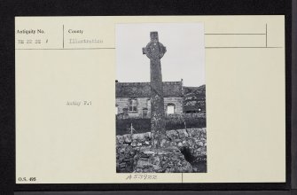 Iona, Maclean's Cross, NM22SE 1, Ordnance Survey index card, Recto