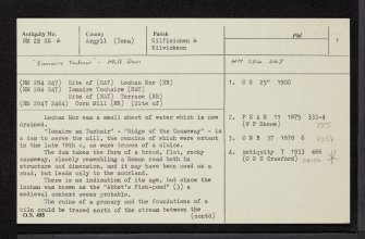 Iona, Iomaire Tochair, NM22SE 6, Ordnance Survey index card, page number 1, Recto