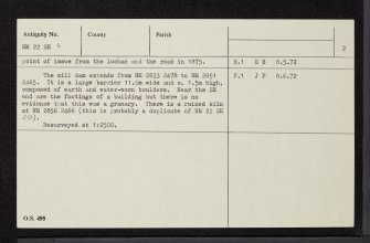 Iona, Iomaire Tochair, NM22SE 6, Ordnance Survey index card, page number 2, Verso