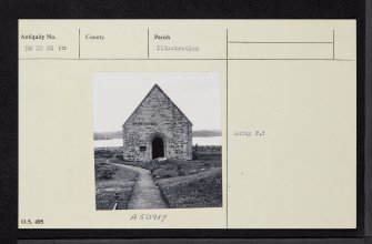 Iona, St Oran's Chapel And Reilig Odhrain Burial Ground, NM22SE 10, Ordnance Survey index card, Recto