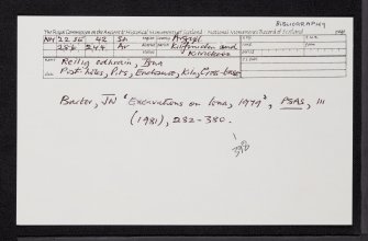 Iona, Reilig Odhrain, NM22SE 42, Ordnance Survey index card, Recto