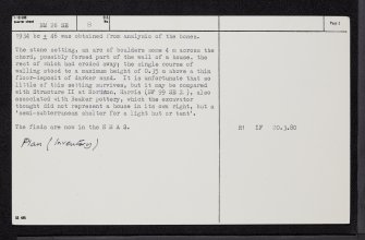 Coll, Sorisdale, NM26SE 8, Ordnance Survey index card, page number 2, Verso