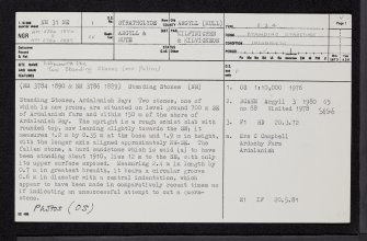 Mull, Ardalanish Bay, NM31NE 1, Ordnance Survey index card, page number 1, Recto