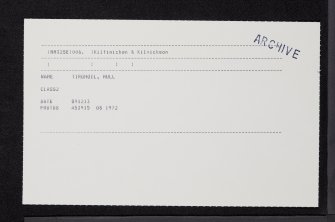 Mull, Tirghoil, NM32SE 6, Ordnance Survey index card, Recto