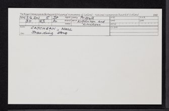 Mull, Catchean, NM32SW 5, Ordnance Survey index card, Recto