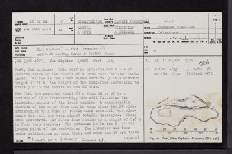 Gometra, Dun Eiphinn, NM34SE 5, Ordnance Survey index card, page number 1, Recto