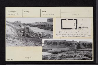 Treshnish Isles, Cairn Na Burgh More Castle, NM34SW 1, Ordnance Survey index card, page number 1, Recto