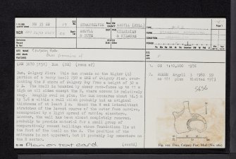 Mull, Calgary Pier, NM35SE 19, Ordnance Survey index card, page number 1, Recto