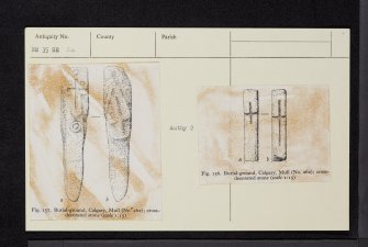 Mull, Calgary Bay, Calgary Burial Ground, NM35SE 24, Ordnance Survey index card, Recto