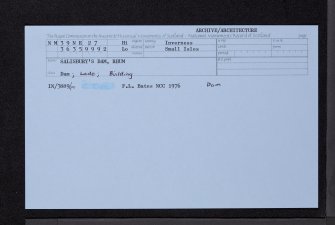 Rum, Salisbury's Dam, NM39NE 27, Ordnance Survey index card, Recto