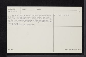 Rum, Sgorr Reidh, NM39NW 6, Ordnance Survey index card, page number 2, Verso