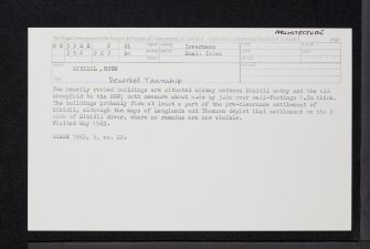 Rum, Dibidil, NM39SE 2, Ordnance Survey index card, Recto