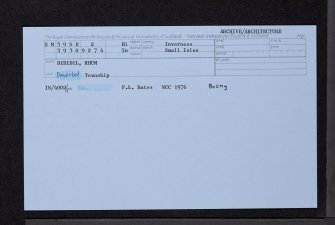 Rum, Dibidil, NM39SE 2, Ordnance Survey index card, Recto