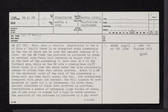 Sloc A' Mhuilt, Mull, NM41NW 6, Ordnance Survey index card, page number 1, Recto