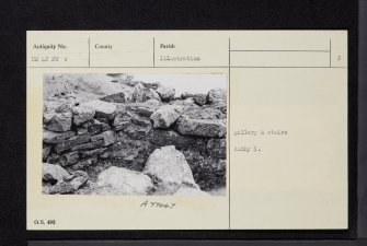 Burg, Dun Bhuirg, Mull, NM42NW 1, Ordnance Survey index card, page number 2, Recto
