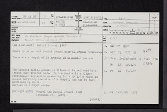 Kilbrennan, Mull, NM44SW 3, Ordnance Survey index card, page number 1, Recto