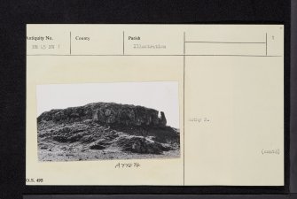 Mull, Dun Ara, NM45NW 1, Ordnance Survey index card, page number 1, Recto