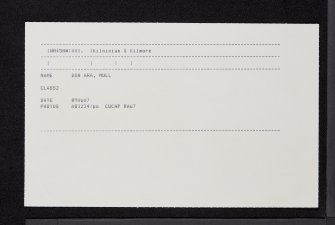 Mull, Dun Ara, NM45NW 1, Ordnance Survey index card, Recto
