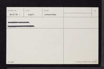 Ardnamurchan, Lochan Na Crannaig, NM46NE 1, Ordnance Survey index card, page number 2, Verso