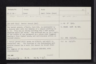 Muck, A'Chill, NM47NW 1, Ordnance Survey index card, page number 1, Recto