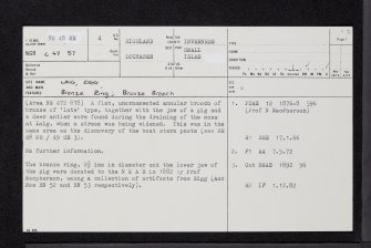 Eigg, Laig, NM48NE 4, Ordnance Survey index card, page number 1, Recto