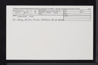 Eigg, Kildonnan, NM48NE 21, Ordnance Survey index card, Recto