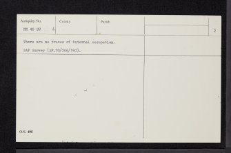 Eigg, An Sgurr, NM48SE 6, Ordnance Survey index card, page number 2, Verso