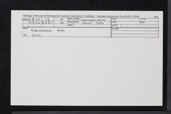 Eigg, Galmisdale, NM48SE 13, Ordnance Survey index card, Recto