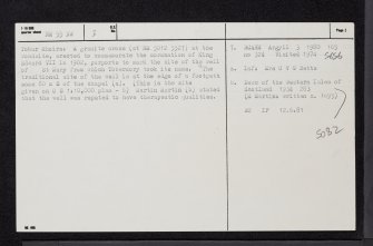 Mull, Tobermory, Tobar Mhoire, NM55NW 3, Ordnance Survey index card, page number 2, Verso