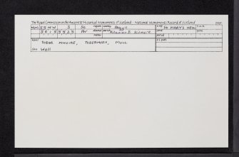 Mull, Tobermory, Tobar Mhoire, NM55NW 3, Ordnance Survey index card, Recto