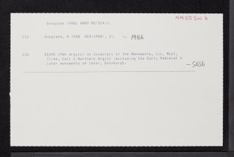 Mull, Aros House, NM55SW 6, Ordnance Survey index card, Recto