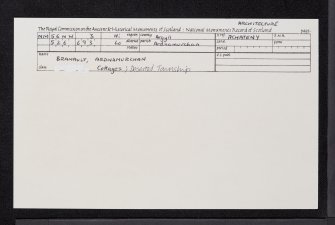 Branault, Croft House, NM56NW 3, Ordnance Survey index card, Recto