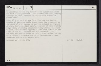 Ardnamurchan, Camas Nan Geall, NM56SE 5, Ordnance Survey index card, page number 2, Verso