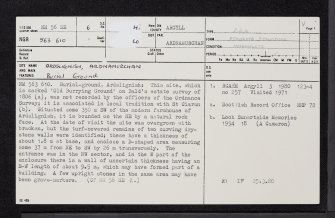 Ardnamurchan, Ardslignish, Burial-Ground, NM56SE 6, Ordnance Survey index card, page number 1, Recto
