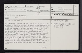 Rubha Na H-Uamha, Ardnamurchan, NM57SE 1, Ordnance Survey index card, page number 1, Recto