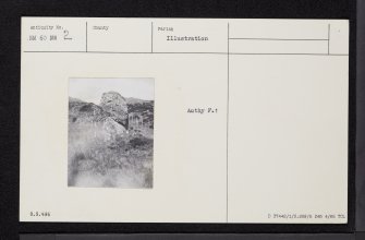 Garvellachs, Eileach An Naoimh, Columba's Pulpit, NM60NW 2, Ordnance Survey index card, Recto