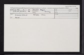 Mull, Kinlochspelve Manse, NM62NE 4, Ordnance Survey index card, Recto