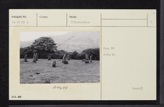 Mull, Lochbuie, NM62NW 1, Ordnance Survey index card, page number 1, Recto