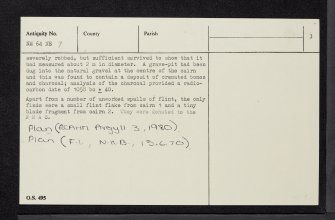 Claggan, NM64NE 7, Ordnance Survey index card, page number 3, Recto