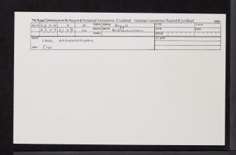 Ardnamurchan, Laga, NM66SW 4, Ordnance Survey index card, Recto