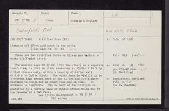 Eilean Nan Gobhar, Sound Of Arisaig, NM67NE 2, Ordnance Survey index card, Recto