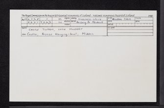 Castle Tioram, NM67SE 1, Ordnance Survey index card, Recto