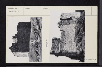 Castle Tioram, NM67SE 1, Ordnance Survey index card, Verso